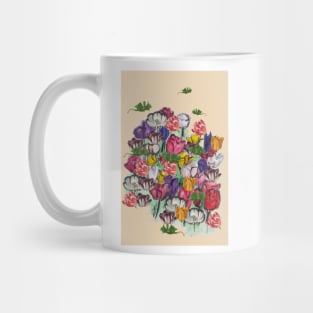 Fantasy Tulips And Dragons Mug